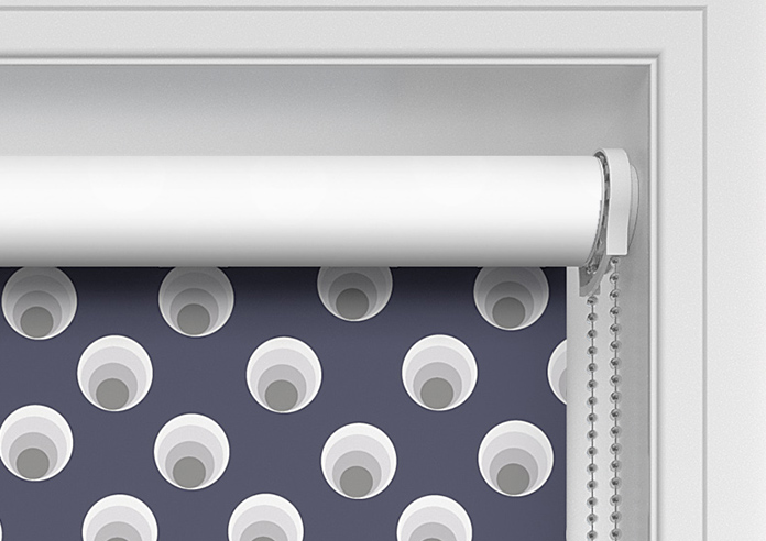 Retro 60s Spots, Midnite - Twist&Fit Roller Blind - Image 11